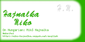 hajnalka miko business card